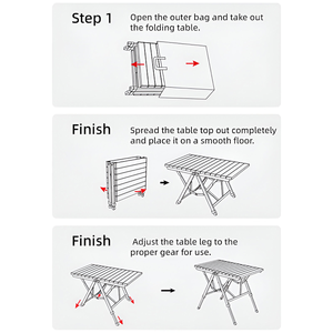 <span class=keywords><strong>Mesa</strong></span> elevadora para exteriores <span class=keywords><strong>plegable</strong></span> de aluminio ultraligero ajustable en altura de fábrica personalizada para jardín, playa, Camping, viajes, Picnic - Product Image 4