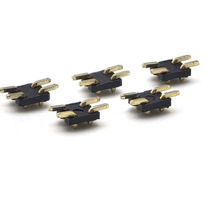 ขั้วต่อส่วนหัวของหมุดพิน2.54มม. แถวคู่ SQ0.64mm H1.0mm SMT 2*2P - Product Image 1