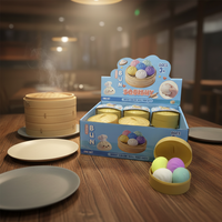 Produit transfrontalier le plus vendu : Jouet anti-stress Squishy en forme de boulette mystérieuse et de boulette de soupe, avec poudre dorée et paillettes, à récupération lente
