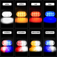 Barre lumineuse de signalisation d'urgence DXZ I-BS-8LED OEM à 8 LED - montage en surface, lumière clignotante d'avertissement de danger, 12V-24V 24W, voitures/tout-terrain