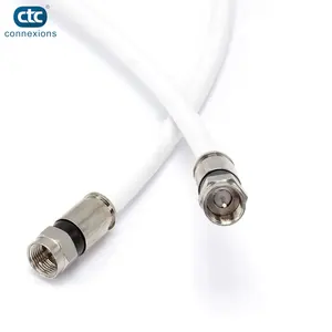 Tùy biến giá tốt nhất RG6 Tri lá chắn cáp đồng trục RG6 cáp đồng trục Trắng