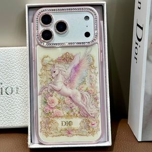 Custodia Protettiva di Lusso Barocca con Pegaso Floreale per <span class=keywords><strong>iPhone</strong></span> 17 Pro Max 15 16, con Strass Scintillanti e <span class=keywords><strong>Unicorno</strong></span> Cavallo, Design Esclusivo - Product Image 6