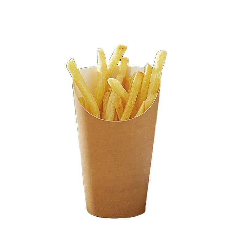 Bicchieri di carta usa e getta personalizzati Scoop patatine fritte tazza di carta Logo personalizzato cono scatola Chip per Snack