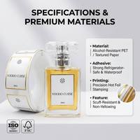 Étiquettes d'emballage personnalisées, étiquettes de flacon de parfum de luxe avec estampage doré, autocollant pour emballage cosmétique, étiquette en rouleau, vente en gros