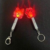Mini porte-clés lumineux LED en acrylique, stylo-lampe clignotant, cadeau promotionnel, pendentif lumineux pour concert et événement
