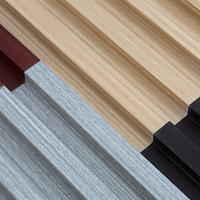 Panneaux muraux en bois massif pour intérieur avec rainures à lattes pour salon, chambre et studio, panneaux muraux à grain de bois