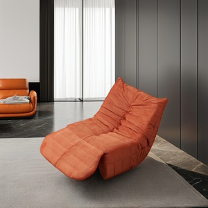 Manual Modern Multi-functional Extendable Folding Sofa Bed <b>Chair</b> Recliner with Removable Fabric Cover for Living Room - Product Image 5