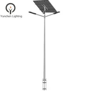 Çift kollu 8m MPPT şarj 60W + 90W güneş sokak ışık ile GÜNEŞ PANELI ve jel akü açık - Product Image 1