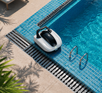 Robot nettoyeur de piscine sans fil à débit de 4-6 m³/h, aspirateur automatique pour une entretien efficace des piscines