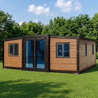Maison conteneur extensible 20ft 40ft, maison préfabriquée, maison de vacances modulaire, hébergement pour invités, panneaux solaires CE ISO WaterMark