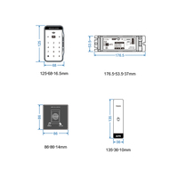 Kit de Interruptor Inteligente con Teclado de Control de Acceso Inalámbrico, Compatible con Contraseña, Tarjeta y Huella Dactilar, Tres Métodos para Abrir la Puerta