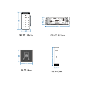 Kit de clavier de contrôle d'accès sans fil, interrupteur intelligent, prend en charge le mot de passe, la <span class=keywords><strong>carte</strong></span>, l'empreinte digitale, trois méthodes d'ouverture de porte - Product Image 5