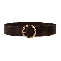 Paille PP tissée haoyu avec robe décorative d'été ceinture noire élastique sans poinçon