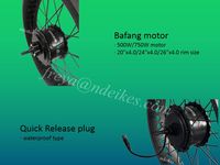 Bafang — Kit de motorisation de vélo électrique 8fun 48v, 1000w, pneus larges à engrenages
