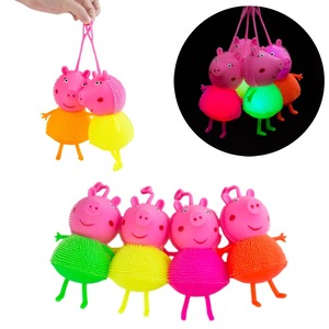 2025 TPR Light up LED Flashing <b>Squishy</b> Puffer Balls Puffer Bunny Rabbits Toy - Product Image 4