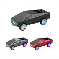 WS-580L 15W Enceinte portable Bluetooth de bureau sans fil au design Tesla Cyberpickup, mini karaoké pour voiture MS-538 avec éclairage disco RGB