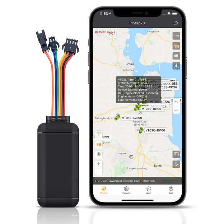PROTRACK Car Android Screen GPS Based Vehicle Tracking System
