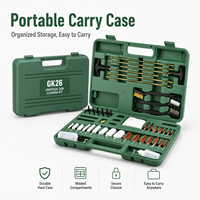 DELUN GK26-05 Kit de Cuidado de Armas Portátil, Estuche Negro, Cabezal de Limpieza de Plástico para Mantenimiento en Campo de Tiro y Banco de Tiro, Estuche Compacto de Transporte