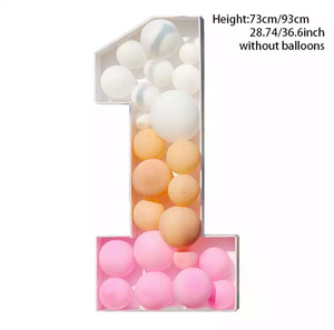 93cm grande 0-9 palloncino scatola di riempimento numero cornice Stand fai da te Baby Shower <span class=keywords><strong>1</strong></span> ° <span class=keywords><strong>compleanno</strong></span> mosaico KT bordo anniversario decorazione di nozze - Product Image 4