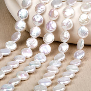 Perles d'eau douce naturelles de forme baroque en gros, perles de forme bouton à l'éclat éblouissant pour accessoires de commerce extérieur DIY - Product Image 3