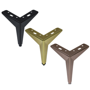 Pies de armario de Metal de 130MMH, patas de sofá de color negro, patas triangulares de Metal de alta resistencia para sofá - Product Image 6