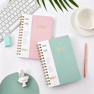 Agenda spirale 365 jours, carnet inspirant en cuir PU, couverture rigide, journal professionnel imprimé pour l'université et l'école - Product Image 2