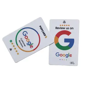 Custom Logo Design NFC RIFD Chip 213 215 216 Google Review NFC Card Social Media Card for Google Business Reviewing