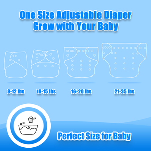 Famicheer Tã Vải Số Lượng Lớn Tái Sử Dụng Cho Trẻ Tập Đi Tã Vải Terry Aio Tất Cả Trong Một Được May Vào Chèn - Product Image 4