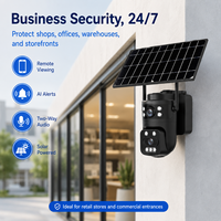 Kamera CCTV PTZ Solar 6MP Lensa Ganda untuk Luar Ruangan dengan Deteksi Manusia AI, Penglihatan Malam Berwarna Penuh, dan Audio Dua Arah untuk Penggunaan Luar Ruangan