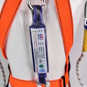 産業用フルボディハーネス安全帯、ロープランヤード付き落下防止、150kg耐荷重、送電線作業および登山作業用 - Product Image 3