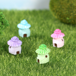 ของตกแต่งบ้านหลังเล็กทำจากเรซิ่น รูปทรงกระท่อมหลังคาฟาง สีสันสดใส สำหรับตกแต่งภูมิทัศน์ DIY - Product Image 2