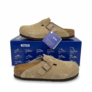 BIRKEN STOCK Boston OEM ODM Zoccoli in Sughero Produttore Stile Boston <span class=keywords><strong>Mules</strong></span> in Pelle Scamosciata con Fibbia Regolabile Commercio all'Ingrosso Calzature Comode per Uomo Donna - Product Image 1