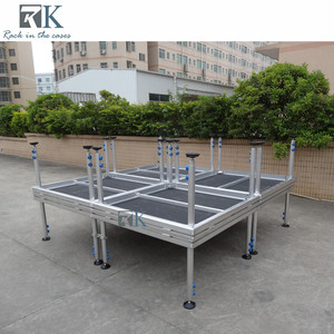 Escenario Portátil de Aluminio para Conciertos, DJ, Eventos, Espectáculos, Ajustable, con Cuatro Patas, Plataforma para Bodas - Product Image 1