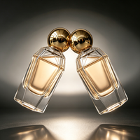 Flacon de parfum de luxe en verre facetté multi-tailles, vide, rechargeable, avec atomiseur, logo personnalisé pour femmes