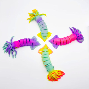 Jouet éducatif en plastique durable imprimé en 3D WANCAI, modèle de puzzle anti-stress en forme de calmar avec dégradé de couleurs WC-32 - Product Image 1