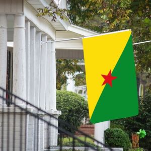 Bandera de Guyana Francesa de 3x5 pies, de poliéster, con dos ojales de latón, de una sola capa, para colgar en exteriores e interiores. - Product Image 4