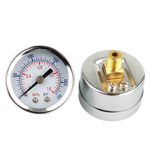 Y-40Z เกจวัดแรงดัน 1.6MPa 230psi ชนิดตัวชี้แบบแกน ตัวเรือนชุบนิกเกิล ขั้วต่อทองแดง - Product Image 4