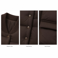 Veste aviateur en alpaga pour femme, manches bouffantes, col sans col, col en V, manteau d'hiver, boutons pression, poignets côtelés, doublure en satin, décontractée pour femmes