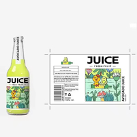 Etiquetas Termoencogibles de PVC para Botellas de Cosméticos, con Diseño de Bebidas y Logotipo Personalizado del Fabricante