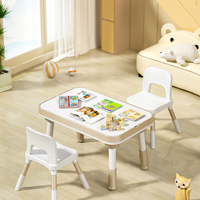 Ensemble table et chaises en plastique pour enfants, combo table et chaise pour enfants, meubles de chambre pour tout-petits
