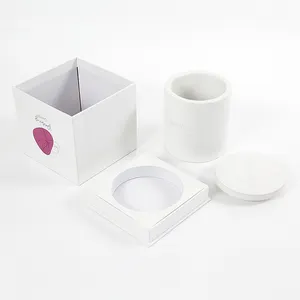kundenspezifisches kerzenglas mit deckel und geschenkbox luxuriöse geschenke geprägte kerzenbox verpackung