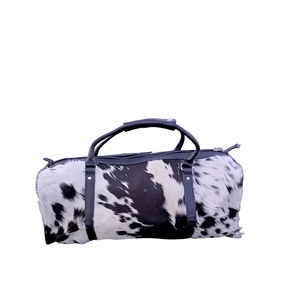 Bolsa de Viaje de Piel Auténtica OEM con Cierre de Cremallera, Bolsa de Fin de Semana de Gran Capacidad, Equipaje de Mano LHDB-0085 - Product Image 1