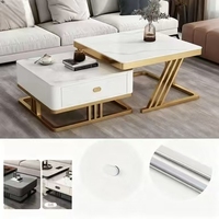 Meubles de salon haut de gamme - Table basse ronde et carrée moderne