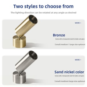 <span class=keywords><strong>Spot</strong></span> LED mural en bronze nickelé, finition nickel <span class=keywords><strong>brossé</strong></span>, en aluminium, angle réglable, anti-lumière bleue - Product Image 3