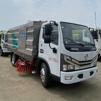 Truk Pembersih Jalan Ringan Bertenaga Diesel Dongfeng 4x2, Truk Pembersih Sampah dengan Mesin Cuci Tekanan
