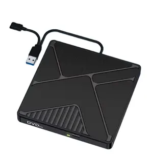 Tragbar Großhandel externe DVD RW USB 3.0 DVD-RW CD-RW CD-Rechenschaft-Lauftersteller Laufwerk-Reader Player kompatibel mit PC Desktop schwarz