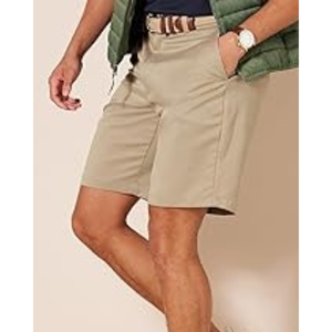 Shorts décontractés pour hommes, longueur genou, tissés, taille mi-haute, fermeture boutonnée - Product Image 3