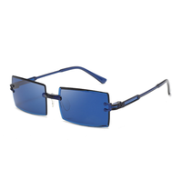 2023 nouvelle couleur bonbon carré lunettes De soleil gelée couleur mode sur la taille carré sans monture lunettes De soleil femmes Lentes De Sol Para Mujer