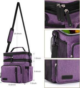 Free Sample Large Capacity Foldable Food Delivery Picnic Camping <b>Lunch</b> <b>Bag</b> Useful Portable Insulated Basket Cooler <b>Bag</b> - Product Image 3