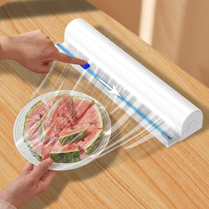 Distributeur de <span class=keywords><strong>film</strong></span> alimentaire réutilisable avec <span class=keywords><strong>film</strong></span> plastique Slide Cutter Life <span class=keywords><strong>Hack</strong></span> Gadgets pour la cuisine à domicile - Product Image 5